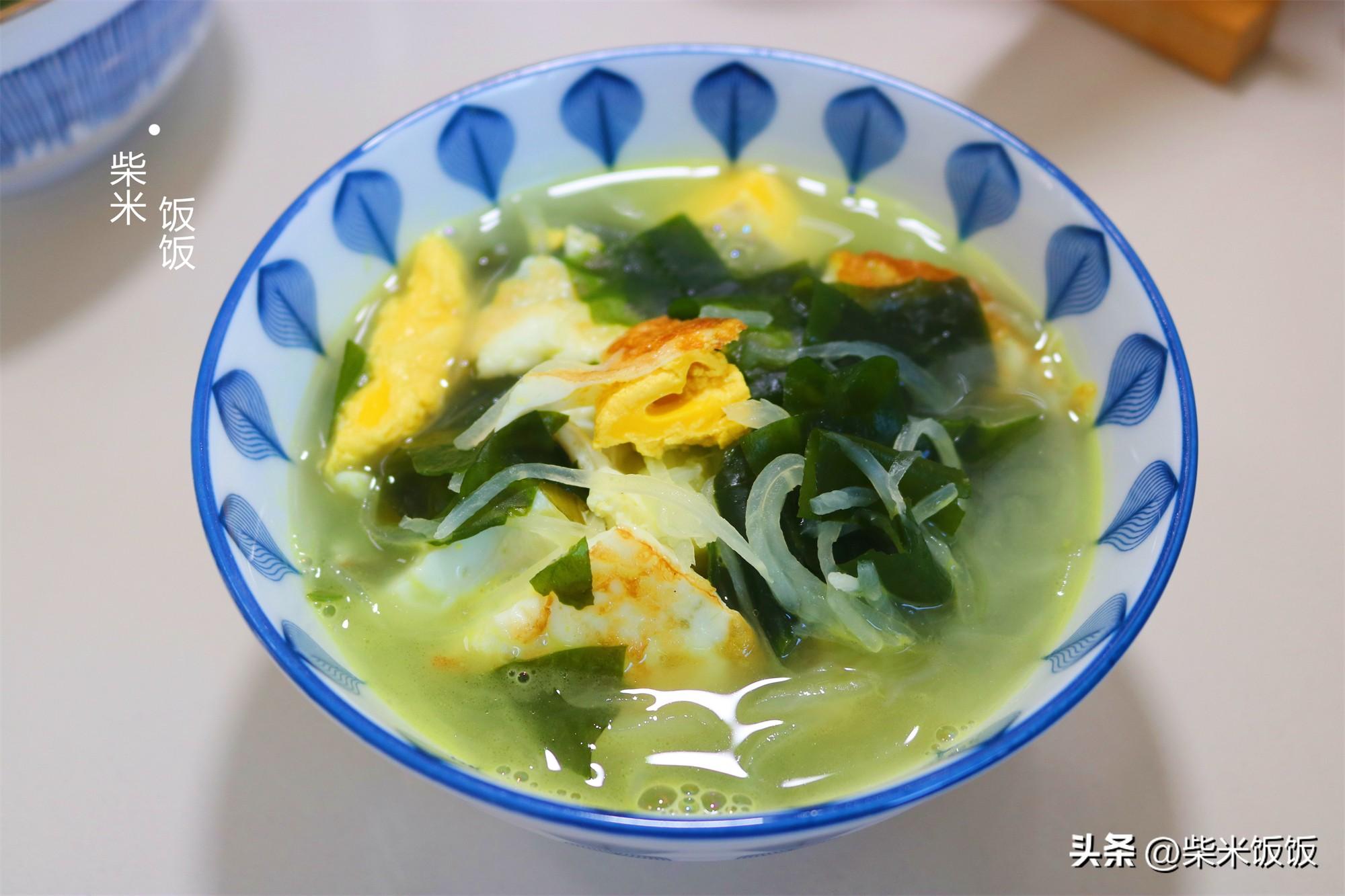 干裙带菜用热水还是冷水泡（裙带萝卜鸡蛋汤的做法）-13