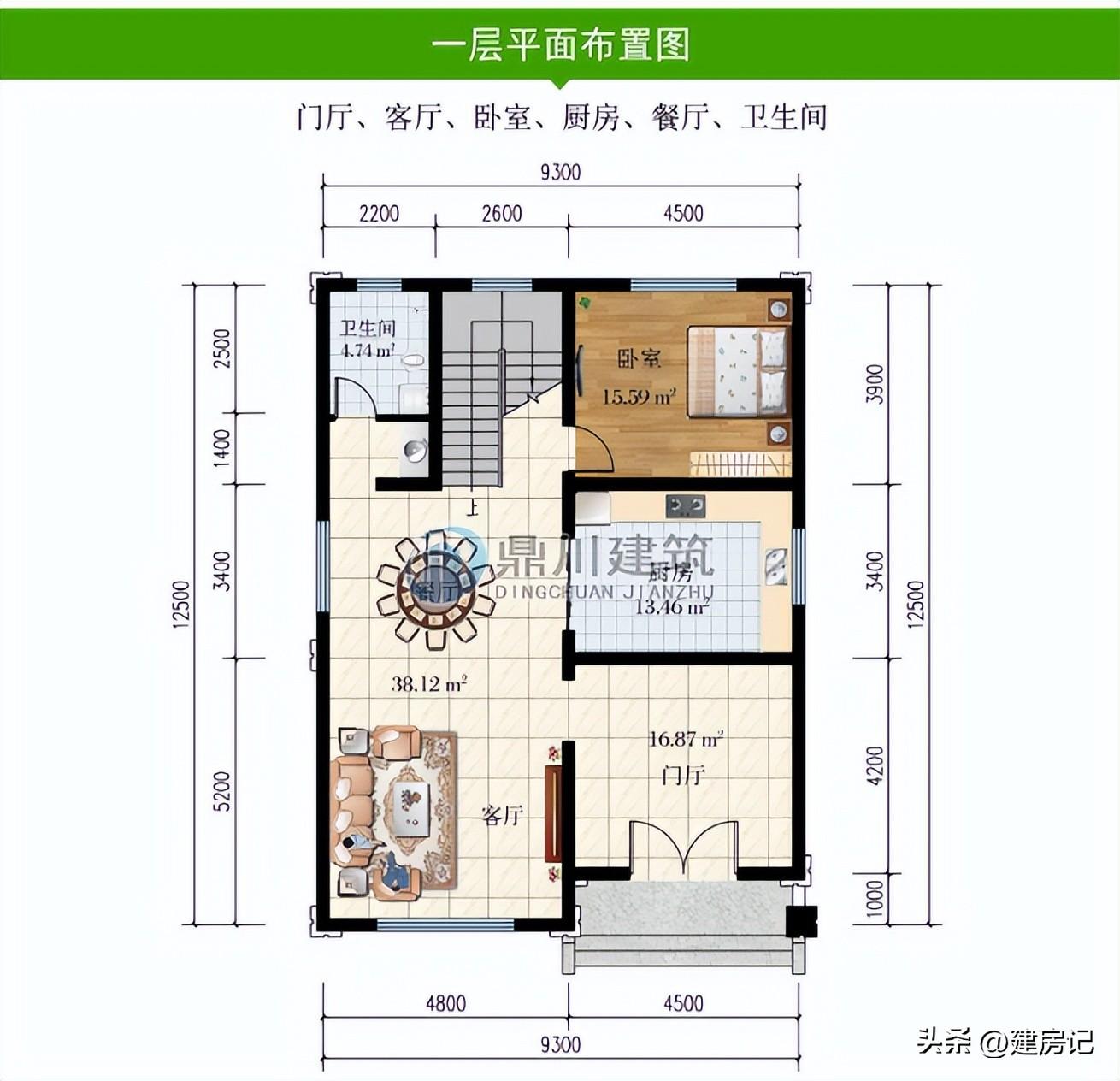 新中式别墅设计展示（小户型别墅装修效果图）-4