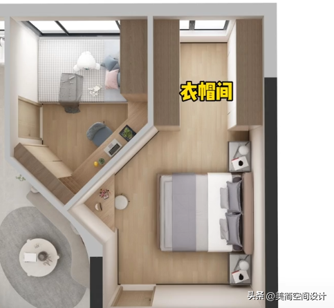 小户型简约风格装修效果图（50平米小两居装修）-12