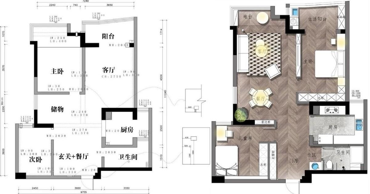 旧房翻新装修设计效果图-10