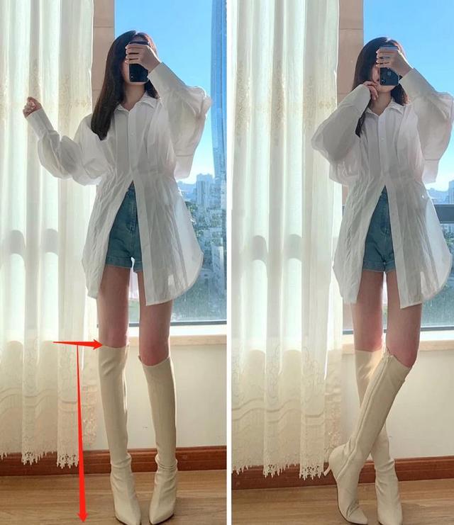 这双白色长靴怎样搭图片