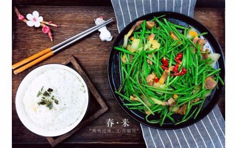 肉炒泥蒿的做法（详细步骤图解）
