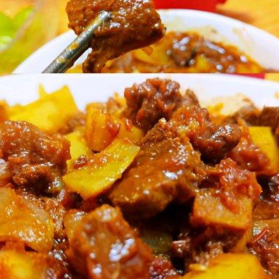 西红柿炖牛肉土豆的家常做法-7
