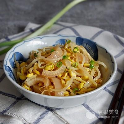 猪皮炒黄豆芽的家常做法教程-11