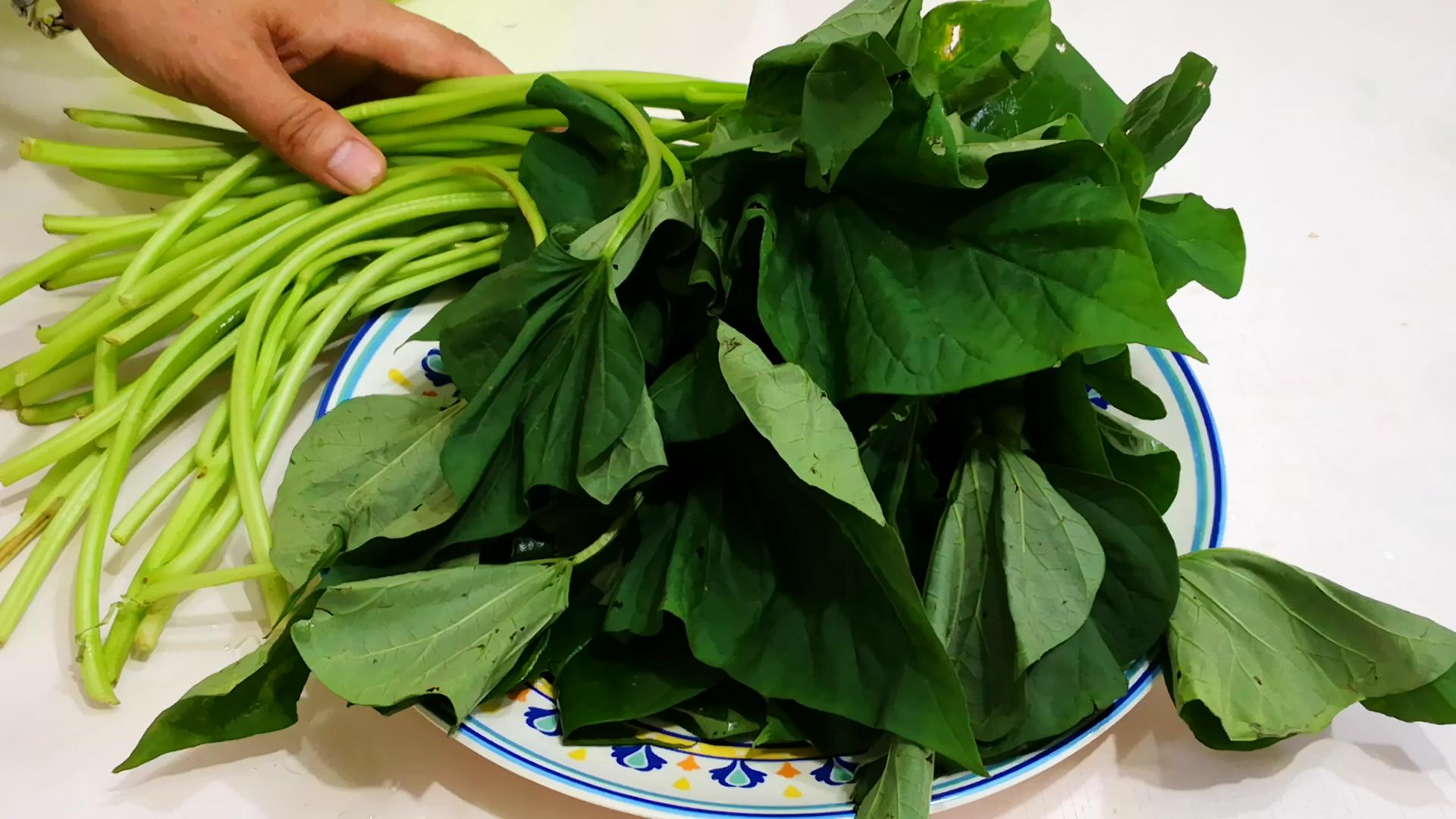地瓜叶怎么蒸着吃好吃（如何炒红薯叶好吃又简单）-1