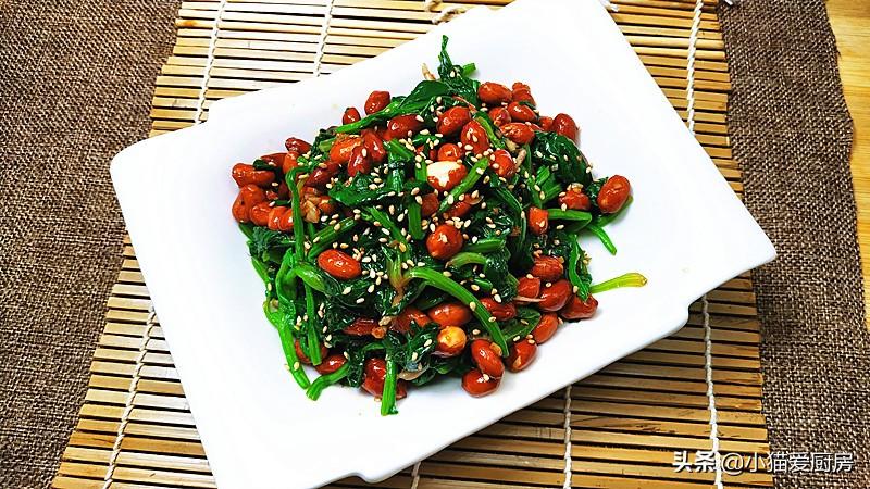 陈醋菠菜花生米的做法凉拌（菠菜和花生凉拌怎么做）-10