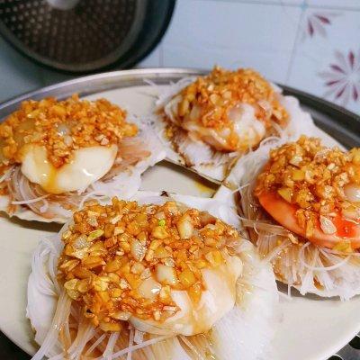蒜蓉粉丝蒸扇贝蒸多久（蒜蓉扇贝粉丝煲怎么做）-7
