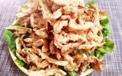 酥炸杏鲍菇的做法（干炸杏鲍菇丝的做法）