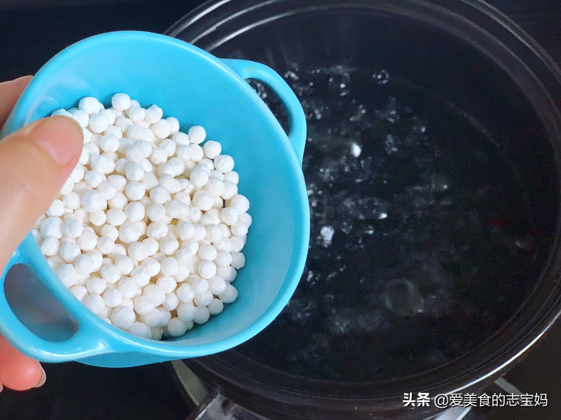 紫米西米露的做法（西米露配什么东西好吃）-4