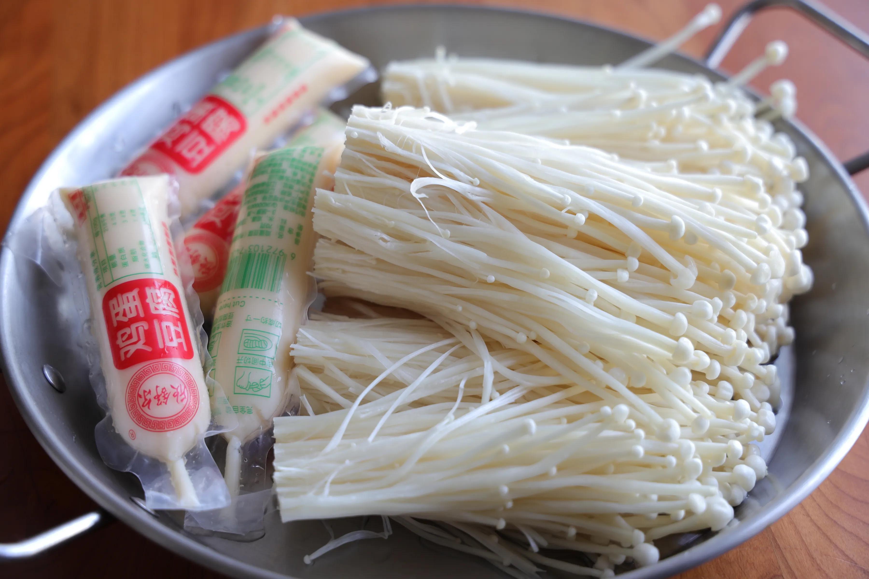 金针菇炒鸡蛋豆腐（金针菇怎么做好吃）-4