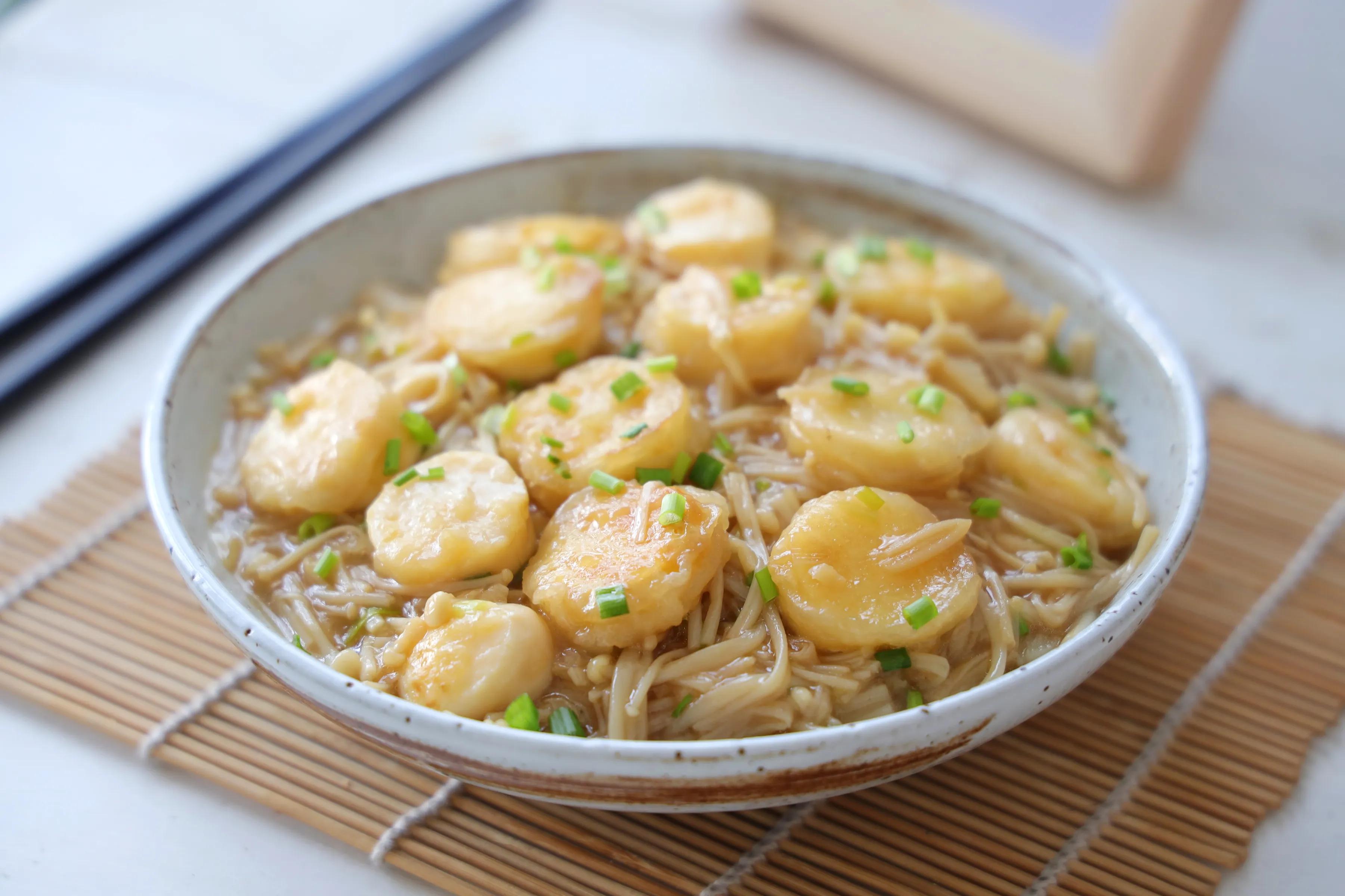 金针菇炒鸡蛋豆腐（金针菇怎么做好吃）-1