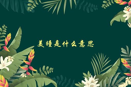 美瞳是什么意思，初学者必知的解释-1