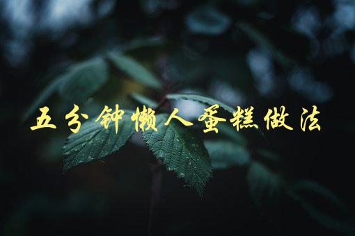五分钟懒人蛋糕做法(怎样轻松制作美味蛋糕)-1
