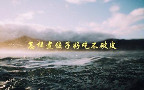 怎样煮饺子好吃不破皮，有哪些技巧和注意事项